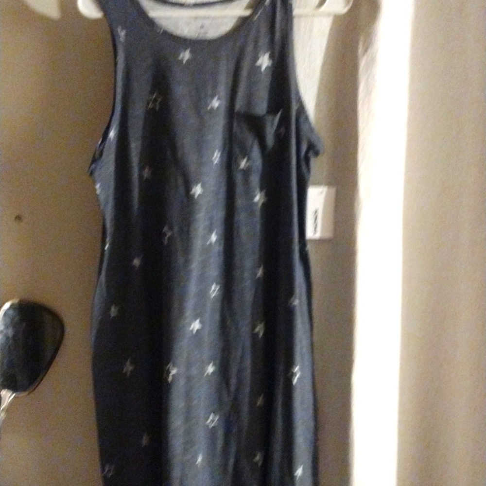 Sonoma Dark Grey and White Medium women's summer mini dress